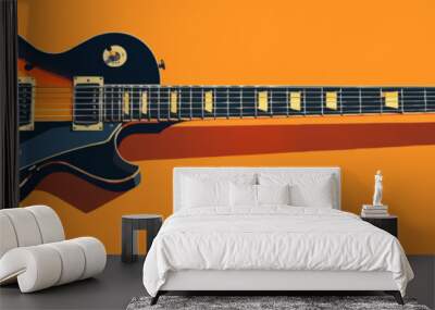 Vector electric guitar. Vector flat minimalistic isolated illustration Wall mural