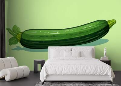 Zucchini vector flat minimalistic isolated vector style illustration Wall mural