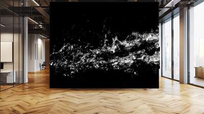 Splash of water. Isolate on black background Wall mural