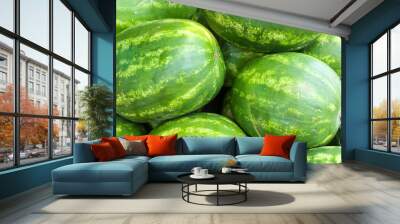 background of watermelons in the market Wall mural