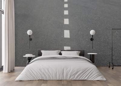 road markings on asphalt close up Wall mural