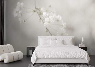 Spring flower wide background. header. Light, calm, and soft Wall mural