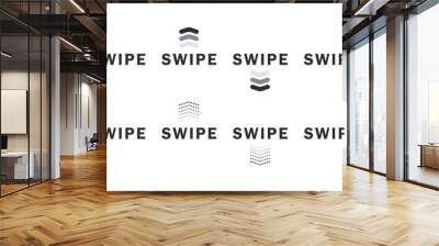 Swipe arrows icons. Swipe button symbols. Scrolling slide icons. Vector scalable graphics Wall mural