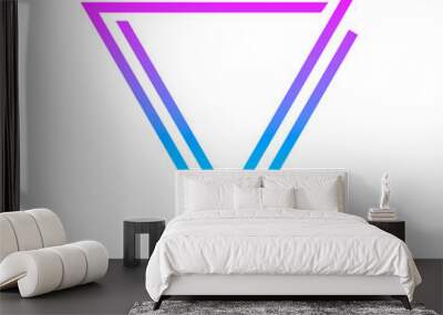 Logo triangle. Gradient logo for your company. Wall mural