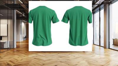 3D, mock up, blank green t-shirt rear isolated Wall mural