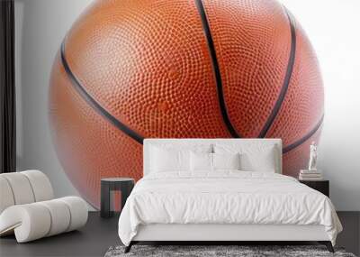 Medium shot of Basketball ball, isolated on a white background  Wall mural