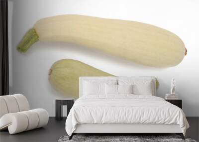 two zucchini isolated on white background Wall mural