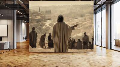 The Apostle preaches about the Resurrection of Jesus Christ, Repentance, Judea, Jerusalem. Wall mural