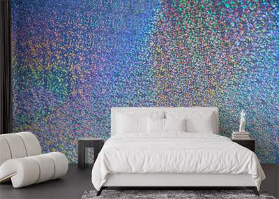 Multicolored abstract rainbow nacre holographic bright background with gradient shining magic with bokeh effect Wall mural