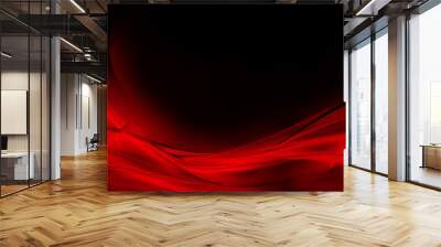 Abstract luminous red and black background Wall mural