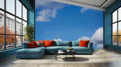 blue sky with clouds Wall mural