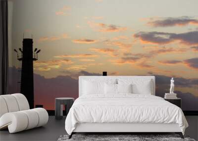 Landscape sky with urban silhouette Wall mural