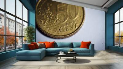 coin on white background Wall mural