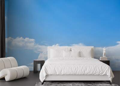 blue daytime summer sky with clouds Wall mural