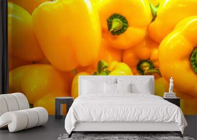 The yellow sweet pepper or yellow bell pepper. Wall mural