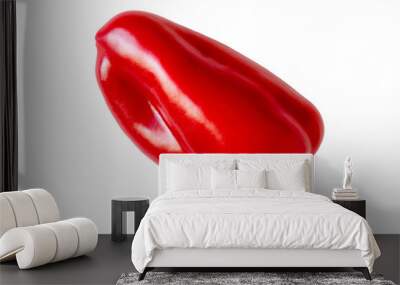 Sweet red pepper on a white background. Fresh natural peppers. Wall mural