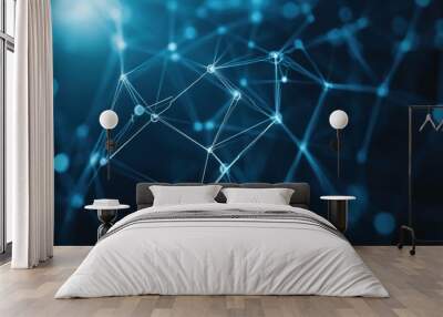 abstract background of network technology Wall mural