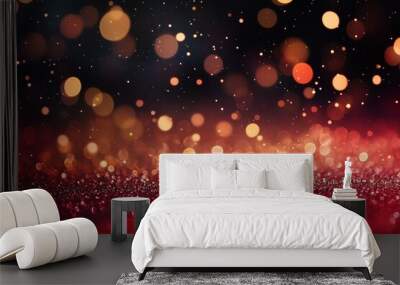 Christmas on a shiny background Wall mural