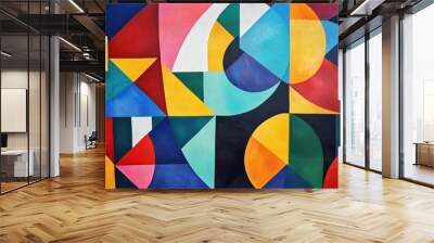 colorful pattern of geometric shapes Wall mural