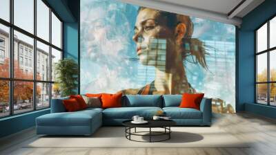 portrait of a beautiful girl Wall mural