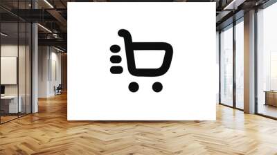 shopping cart icon Wall mural