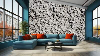 Texture photo of white rough concrete plaster Wall mural