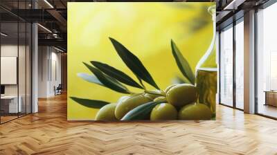 Olive Festival in Spain. ripe olives. olive oil. a holiday in Spain Wall mural