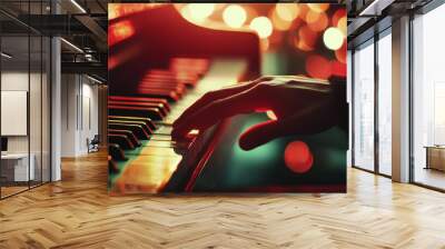 Pianist's Day. people are playing the piano. musical instrument Wall mural