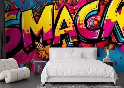 Abstract pop art background with 