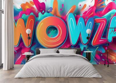 Colorful pop art background with 