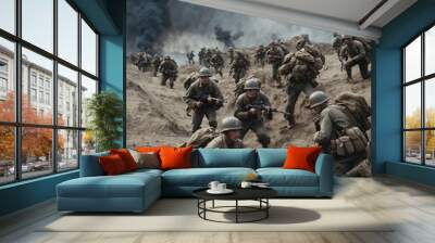 military combat Wall mural