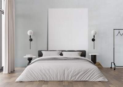 White frame with space for writing on the table. Wall mural