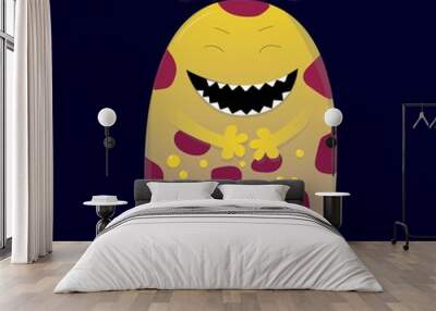 funny jelly monster Wall mural