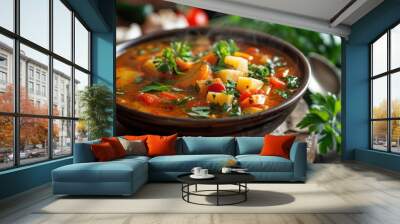 healing cabbage soup Wall mural