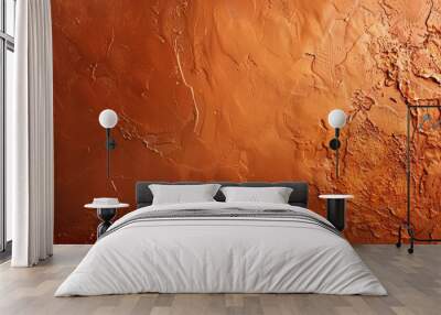 Close-up of orange textured surface with detailed grooves and patterns Wall mural