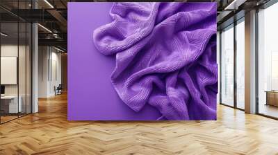 Soft, purple fabric with intricate patterns on surface Wall mural