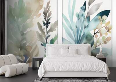 Beautiful watercolor paintings of botanical motifs Ideal for adding a touch of color to any space Available as a choice or in a set A great idea for nature and art lovers Wall mural