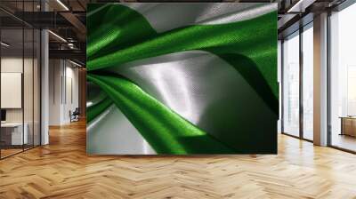 Texture, background, pattern, postcard, silk fabric, green white ovals, your projects will not go unnoticed with this fabric, buying this fabric you will be the best Wall mural