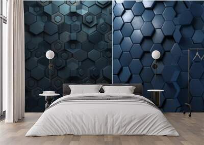 uses an attractive and cohesive background for various design projects. The dark blue color scheme of the design is elegant and sophisticated. Texture Seamless Pattern, Wall mural