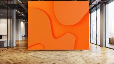 Bright orange pop art background. 3D rendering. Wall mural