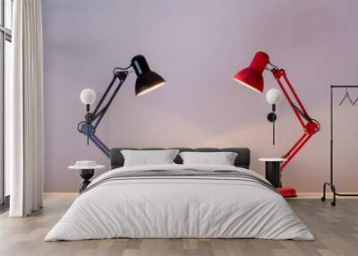 Red and black table lamp Wall mural