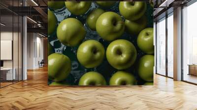 Green apples, photos for the grocery store Wall mural