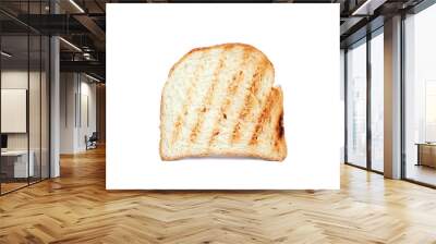 Slice of bread toaster isolated on white background Wall mural