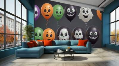 set of balloons for halloween  Wall mural