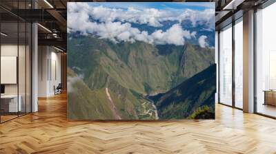 Andes. View from the Machupicchu mountain Wall mural