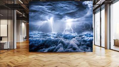 storm over the sea weather Wall mural