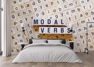 Modal verbs word concept Wall mural