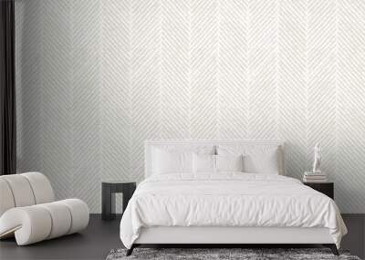 Seamless textured herringbone pattern, light cream background. Wall mural