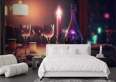 champagne new year	 Wall mural