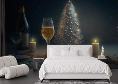 champagne new year Wall mural